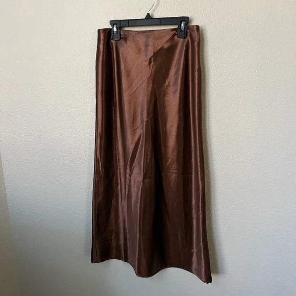 LOVERS + FRIENDS | Benny Midi Skirt & Bra Top Set in Chocolate Brown | Size S|XS - Picture 10 of 16